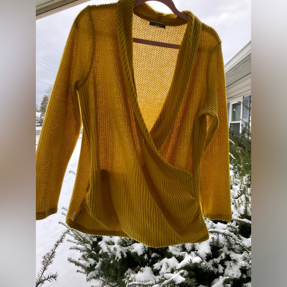 Pleione Anthropologie sweater, marigold, Large